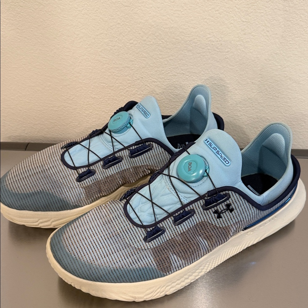 Under Armour Slip Speed Mesh Training Shoes Blizzard Blue SZ 11 Men-12.5 Women